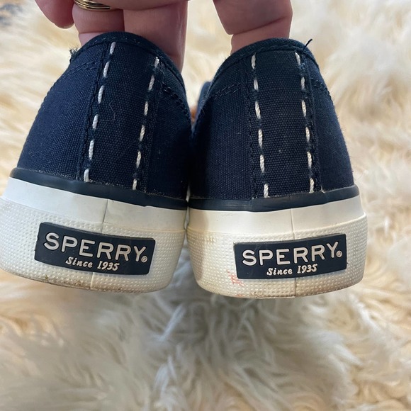 Sperry Top Sider Crest Vibe Canvas Sneakers Navy Women's Size 5M - Picture 7 of 8